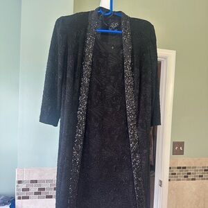 Alex Evenings 2-piece sequence black dress